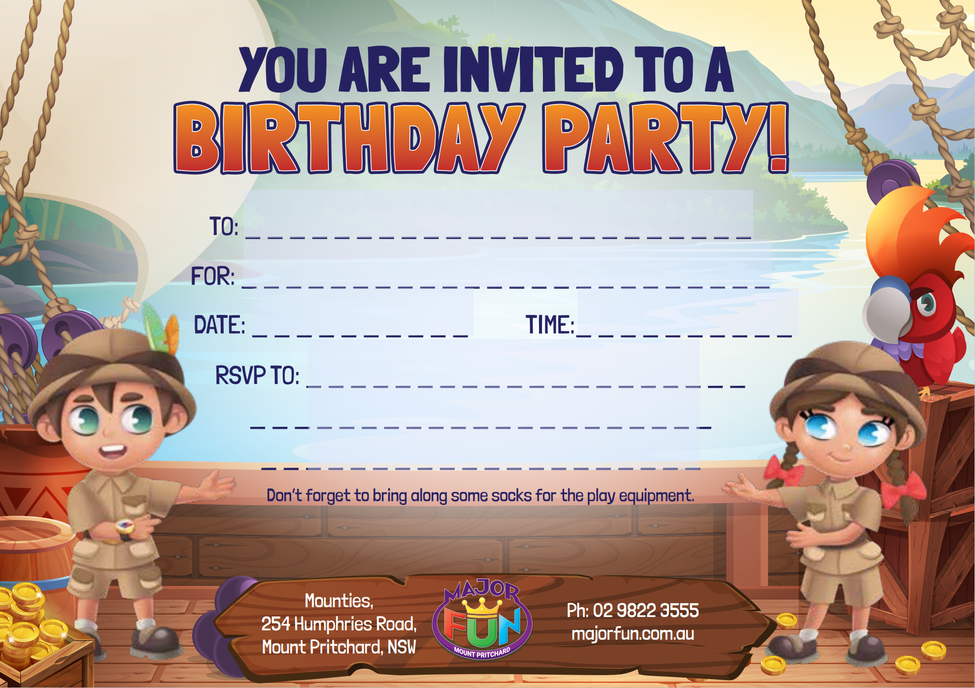 undefined - Major Fun Freshwater - Birthday Parties - illustration d19f3add-34b2-44ed-aed4-204f6bd117b2